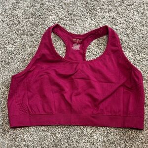 Tek Gear Burgundy Racerback Sports Bra